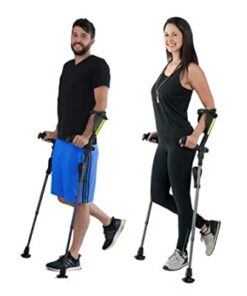 ergobaum 7g by ergoactives. 1 pair (2 units) of ergonomic forearm crutches - adult 5' - 6'6'' adjustable, foldable, ergonomic, shock absorber, non-