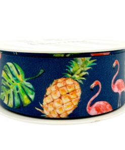 Ribbon – Tropical Flamingo/Pine 38mm x 15m