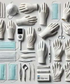 orange surgical gloves