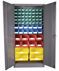 Louvre Panel & Linbin ® Storage Bin Cabinet Kit 3