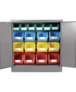 Louvre Panel & Linbin ® Storage Bin Half Size Cabinet Kit 3