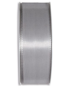 Silver Taffeta Ribbon 40mm x 50m Roll