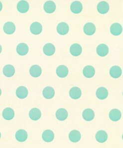 Cream with Blue Dot Giftwrap (5m x 50cm)