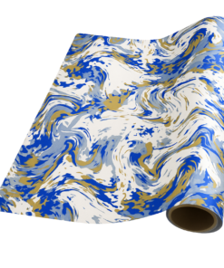 Blue & Gold Marble (50m x 50cm Roll)