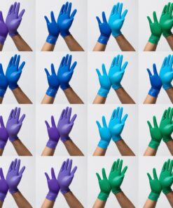 LLG Disposable Gloves, Standard Nitrile, Size XL, Blue, Textured, Powder-Free, 240 mm, Pack of 90