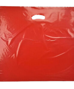 Red Plastic Carrier Bags (500+40x550mm)(500 Units)