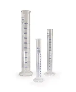 Measuring Cylinders, Glass, Spouted, 2000 ml, Hex Base, Grade A