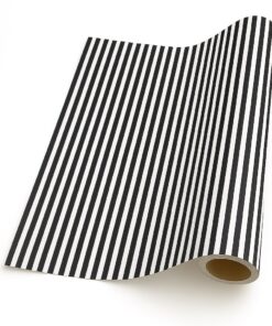 Thin Stripe – Black & White (5m x 50cm)