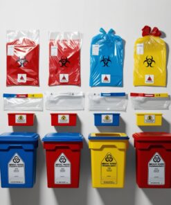 black sharps container