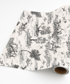 Countryside Toile in Black – Giftwrap (5m x 50cm)