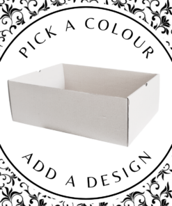 Design Hamper Tray (XL) – White Kraft 420 x 295 x 160mm