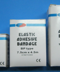 Bandage Adhesive Elastic - 75mmx4.5m HC White EAB Heavy Sports Bandage