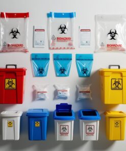 Biohazard Trash Can 10L Red Clinical Waste Bin