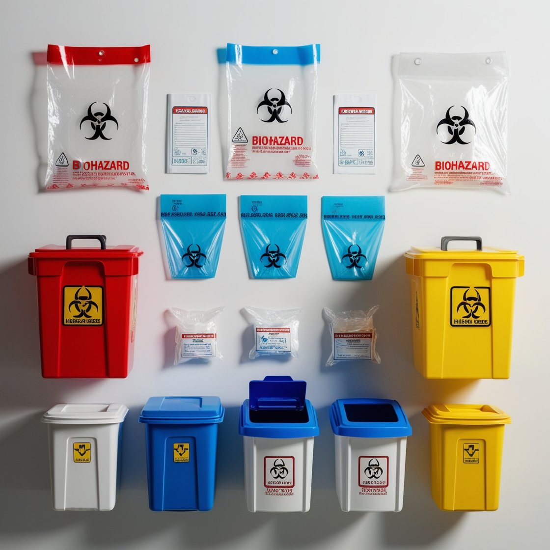 Biohazard Trash Can 10L Red Clinical Waste Bin