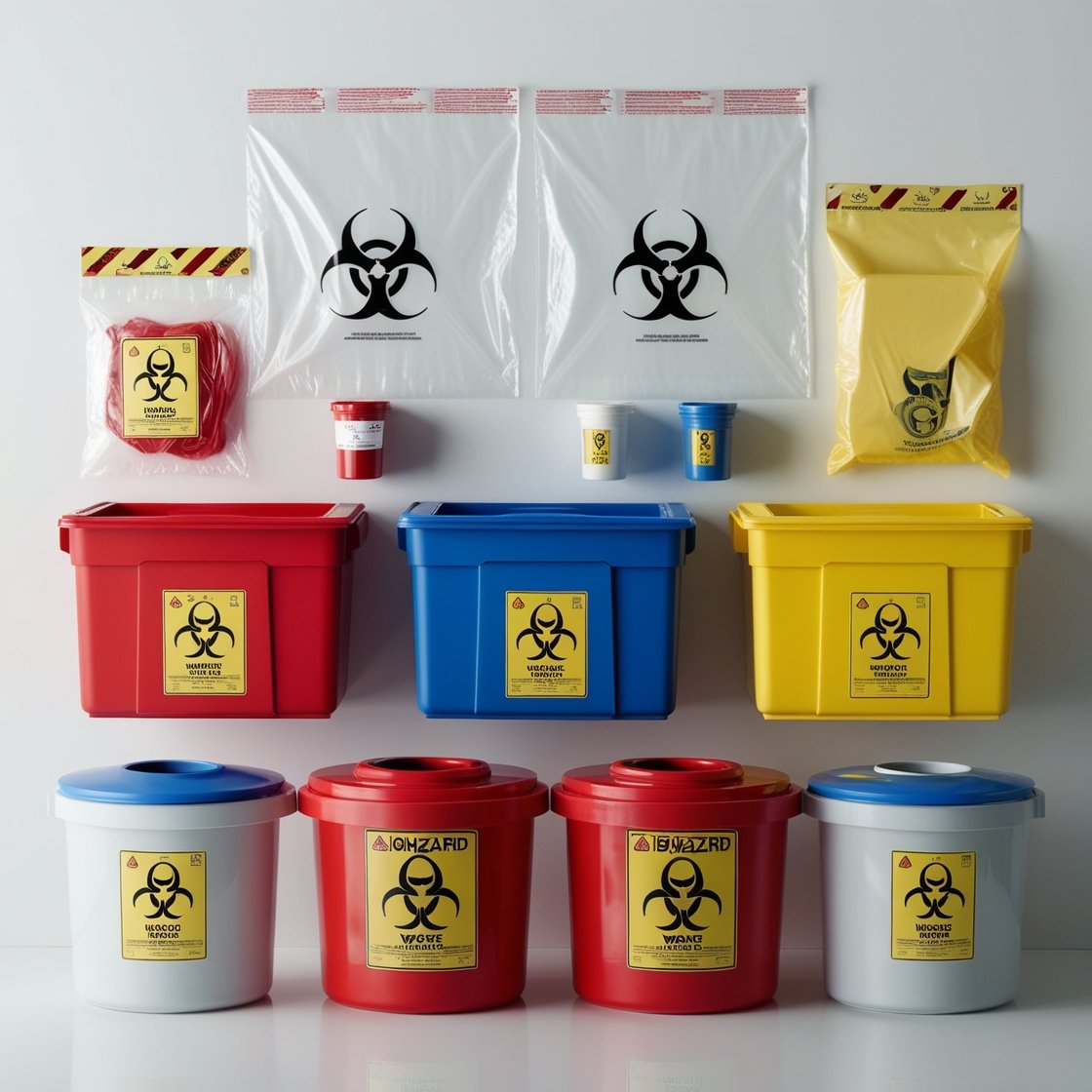 Red Biohazard Sharps Container - 1.5L