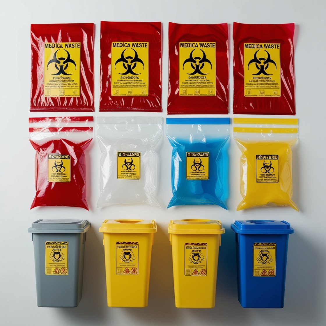 Hands-Free Biohazard Trash Can,