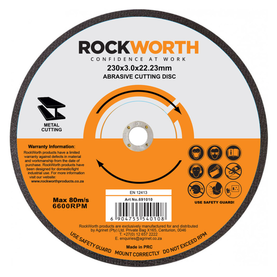 Rockworth Cutting Disc Steel 230X3.0Mm - Image 2