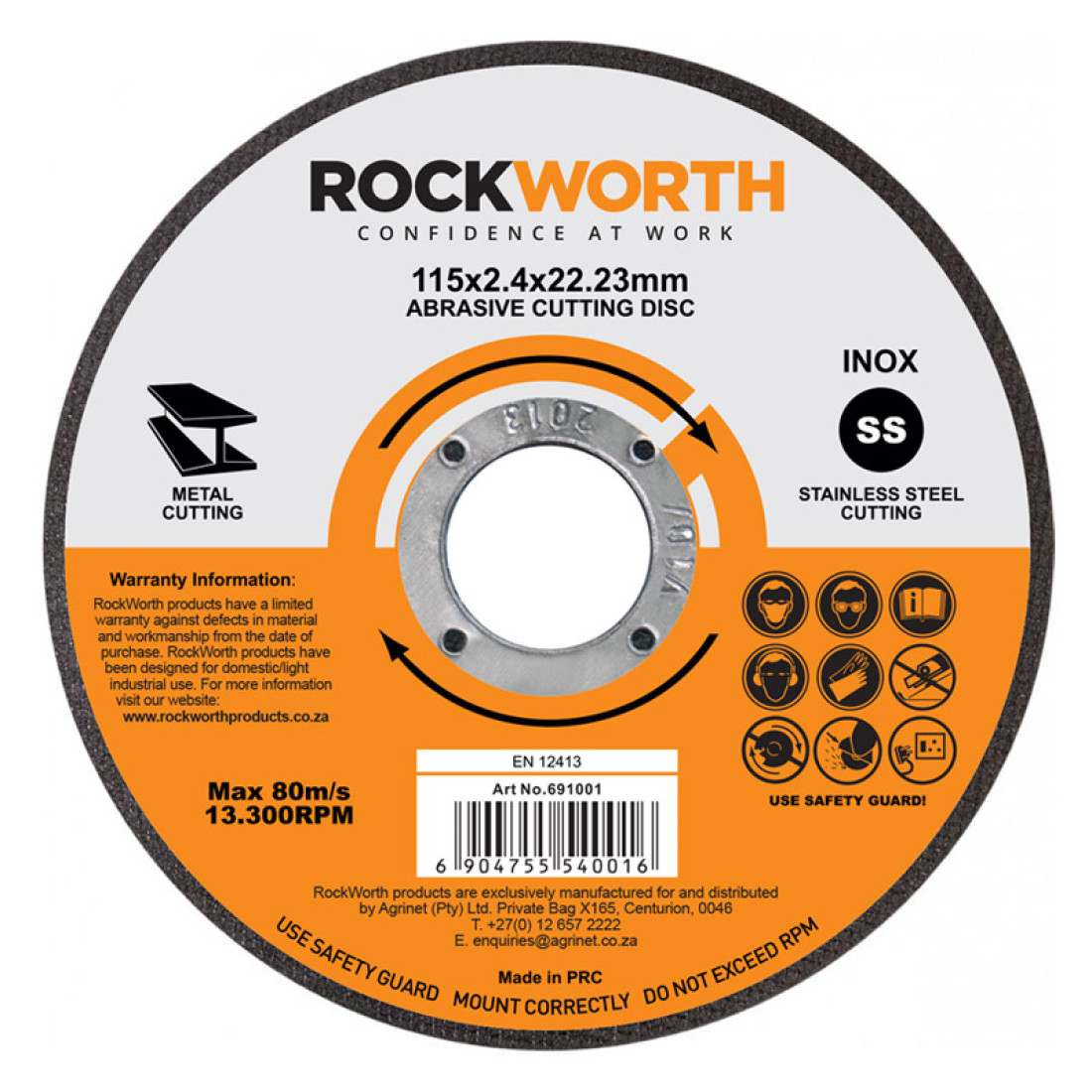 Rockworth Cutting Disc Steel 115X2.5Mm - Image 2