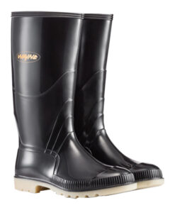 Wayne Gumboot Mens Knee L Black/Ivor Size 10