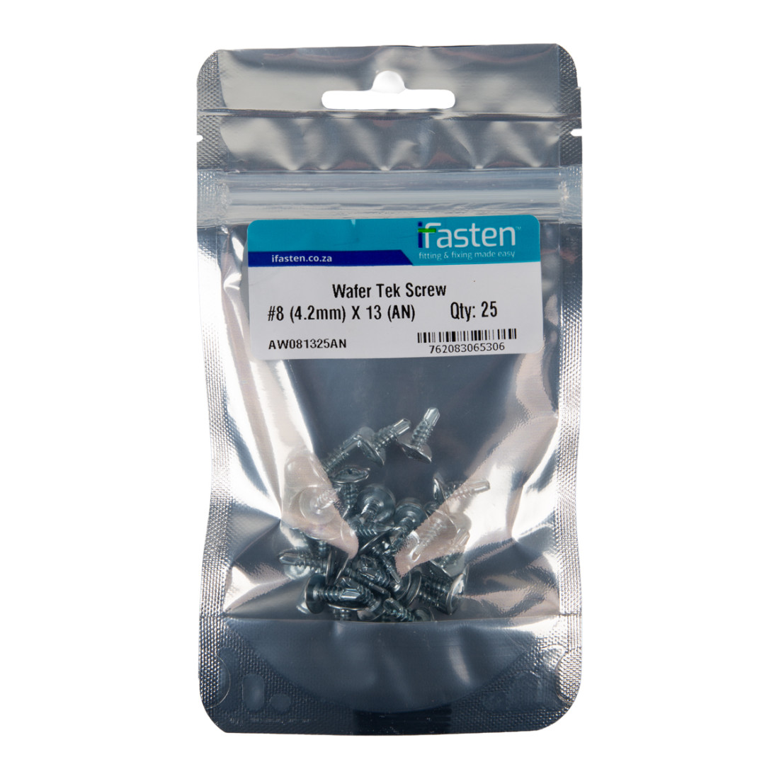 Ifasten Tek Screw Wafer No8 4.2Mmx13Mm 25 Pp