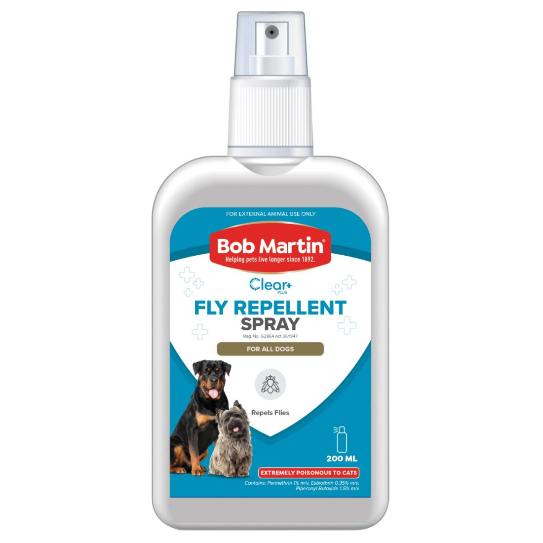 Bob Martin Pet Fly Repellent Spray Dogs 200Ml