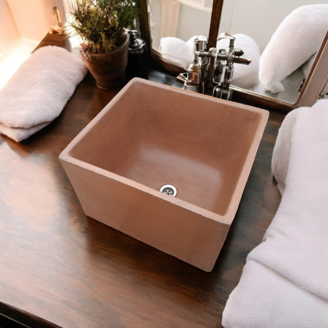 Choc Plum Bespoke Single Butler Basin 45 X 40 X 31Cm - Image 3