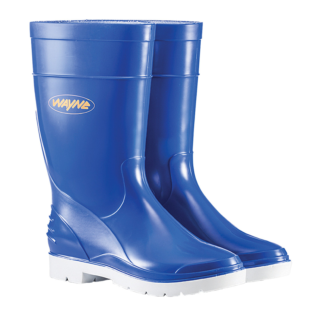 Wayne Gumboot Ladies Half L Wht/Blue F1671 Size 6