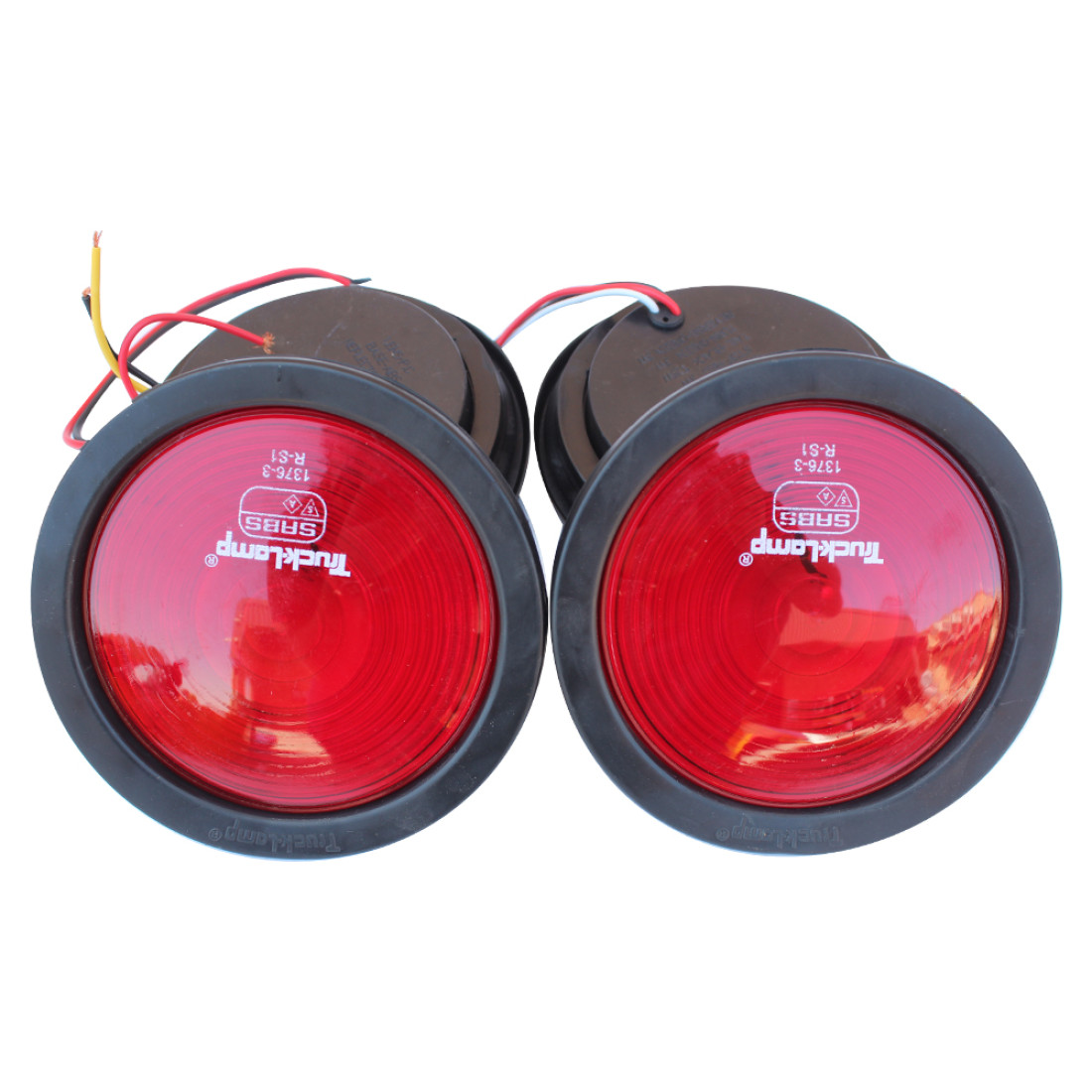 Red - Round Truck Lights - Semi Sealed