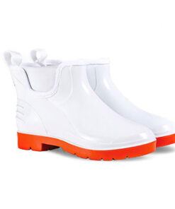 Wayne Ladies Slip-On Gumboots Size 7 White And Red