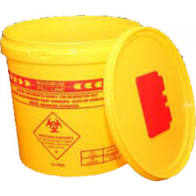 500ml Base & Lid Round Sharps container